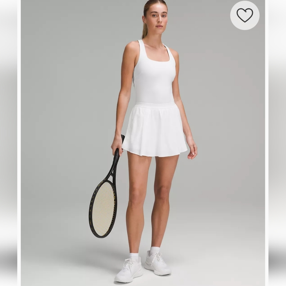 NWT Lululemon Narrow Waistband Tennis Skirt, White, Size 8